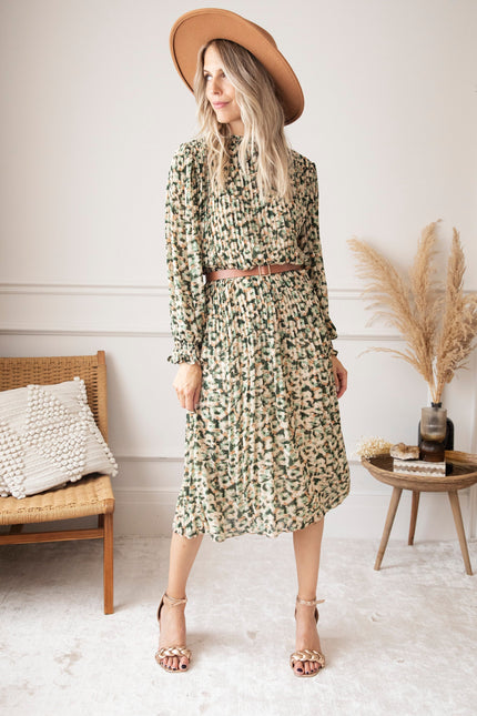 Peggy Pleated Mint - Maxi Jurk