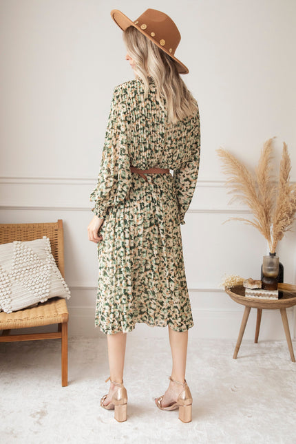 Peggy Pleated Mint - Maxi Jurk