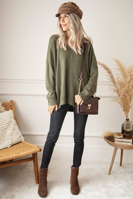 Comfy Billie Kaki - Trui
