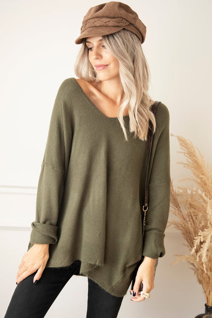 Comfy Billie Kaki - Trui