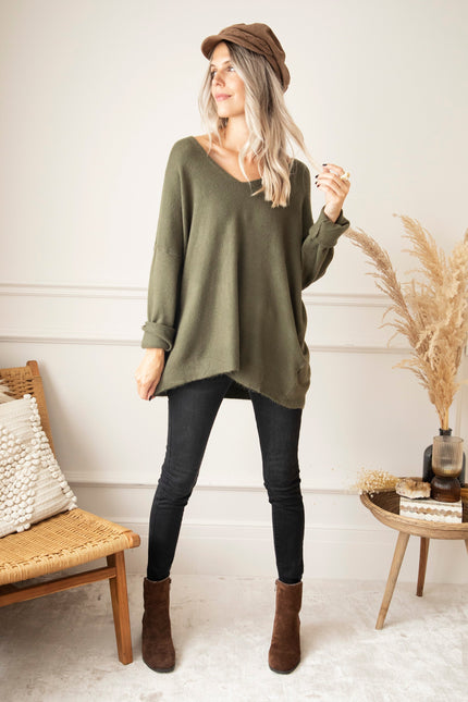 Comfy Billie Kaki - Trui