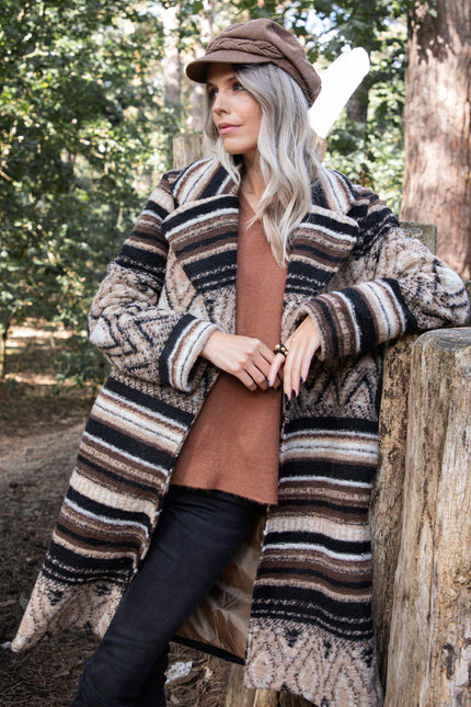 Soft Squares & Stripes Beige/Brown - Jas