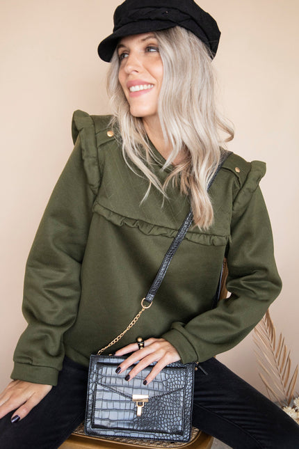 Classy Croco Black - Handtas