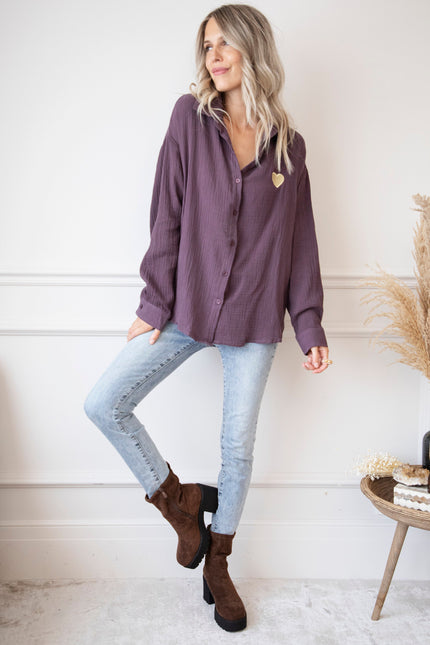 Beating Heart Tetra Plum - Blouse