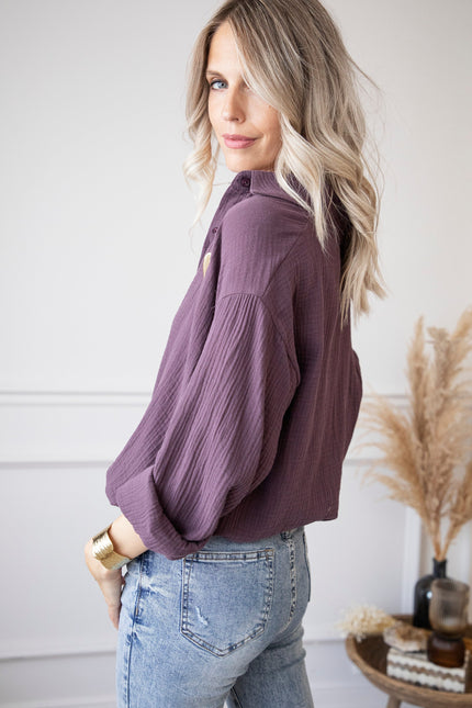 Beating Heart Tetra Plum - Blouse