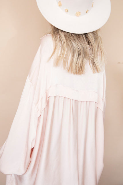 Silky Loose Creamy Pink - Jurk