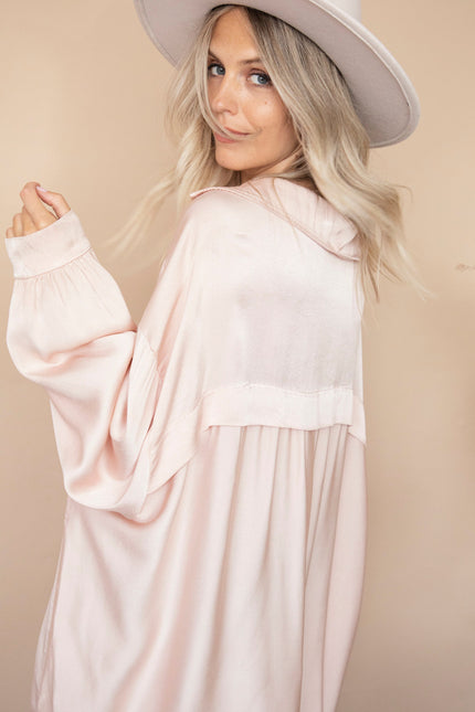 Silky Loose Creamy Pink - Jurk