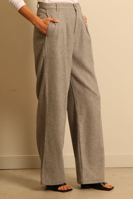 Denimist - pants - Double pleat - grey