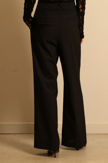 RÓHE - pants - Wide leg tailored - noir