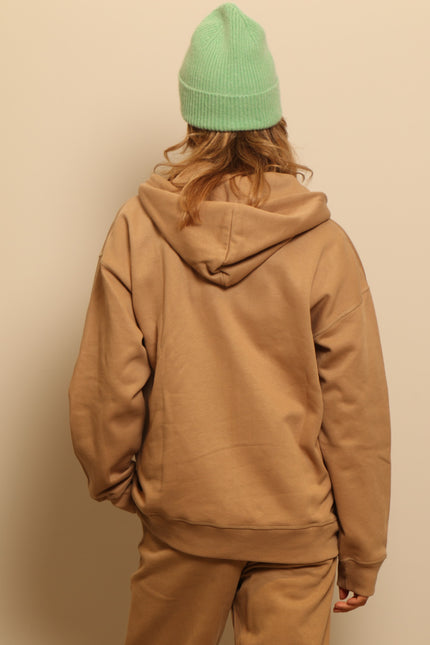 Ganni - sweater - T3380 Oversized Zip Hoodie - caprified oak