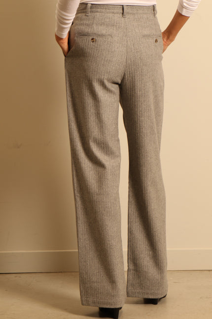 Denimist - pants - Double pleat - grey