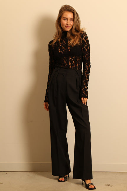 RÓHE - pants - Wide leg tailored - noir