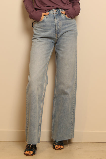 RE/DONE - jeans - 70S Ultra High Rise Wide Leg - 60S fade