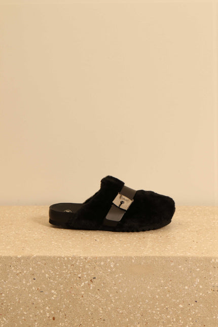 Scholl - Sandalen - Alberta SynFur - Black