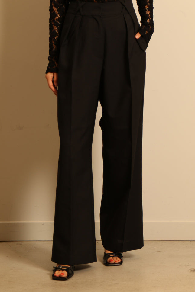 RÓHE - pants - Wide leg tailored - noir