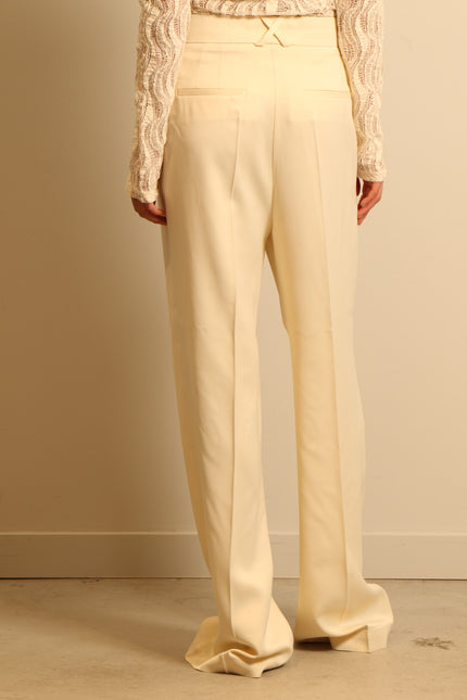 RÓHE - pants - Wide leg tailored - ivory