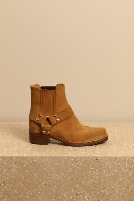 Re/Done - laarzen - Cavalry Boot - caramel suede