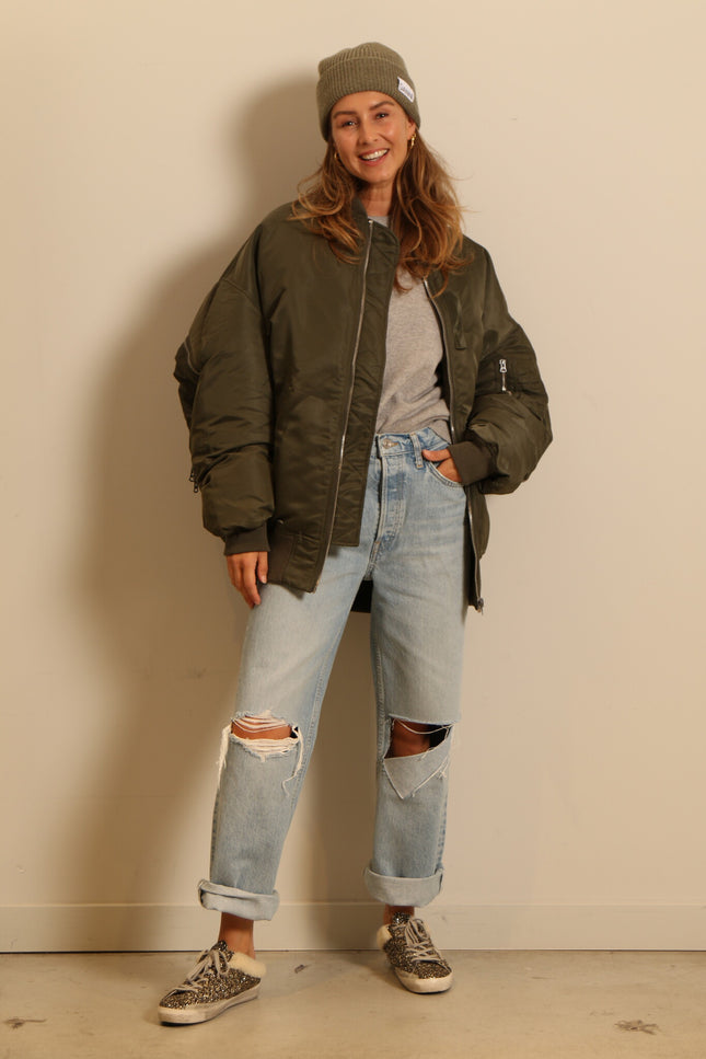 R13 - bomber - ZIP OUT DOWN - OLIVE