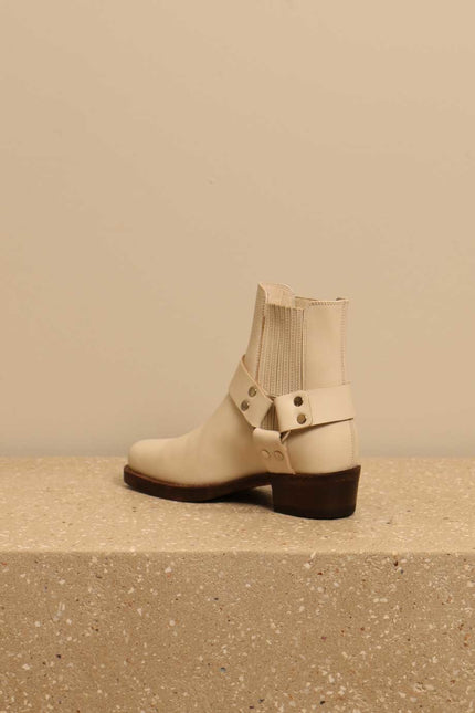 Re/Done - laarzen - Cavalry Boot - ivory leather