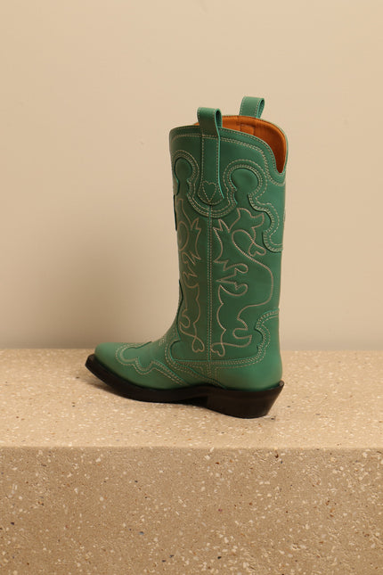 Ganni - laarzen - S1932 Western Boot - Kelly Green