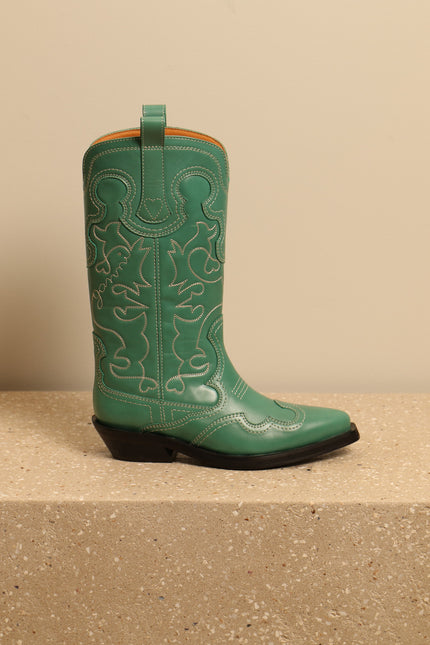 Ganni - laarzen - S1932 Western Boot - Kelly Green