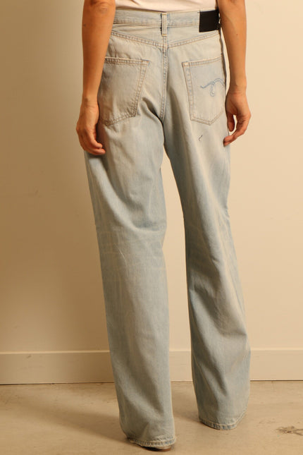 R13 - jeans - DAMON PLEATED WIDE - LENNON BLUE