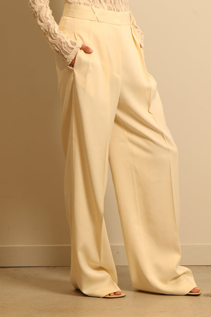 RÓHE - pants - Wide leg tailored - ivory