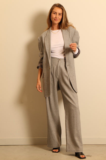 Denimist - pants - Double pleat - grey