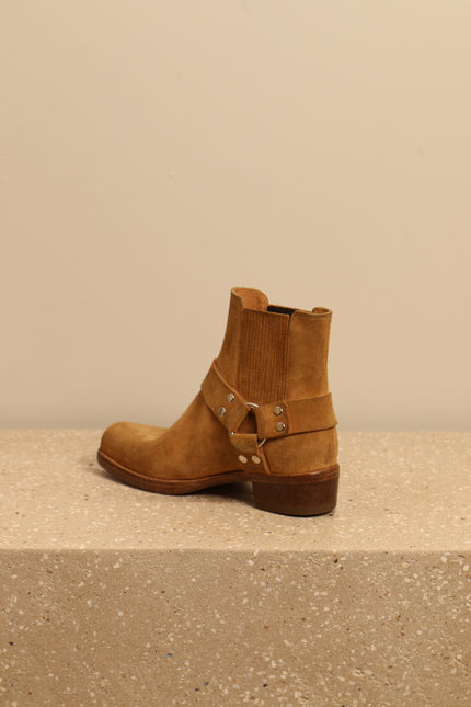 Re/Done - laarzen - Cavalry Boot - caramel suede