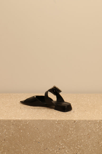 Morobé - sandalen - Amalia 01 - black satin