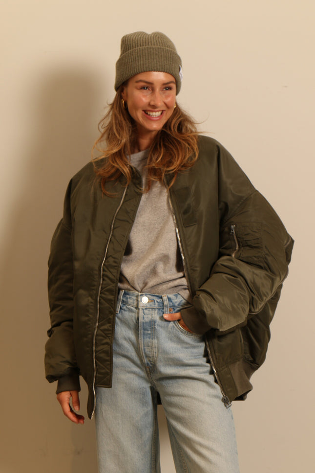 R13 - bomber - ZIP OUT DOWN - OLIVE