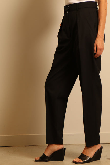 RÓHE - pants - Carrot fit single pleat - noir