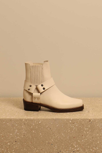 Re/Done - laarzen - Cavalry Boot - ivory leather