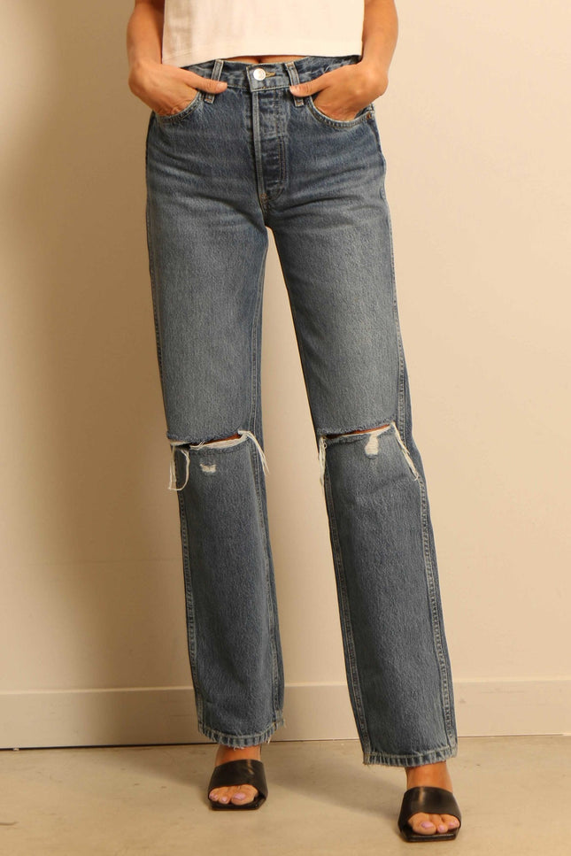 Re/Done - jeans - 90S High Rise Loose - destroyed mar